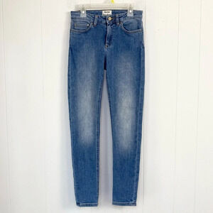 ACNE STUDIOS SKIN 5 LT USD BLU Jeans Women W25 L27 Denim Skinny Pants Slim Zip
